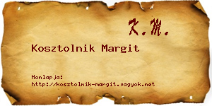 Kosztolnik Margit névjegykártya